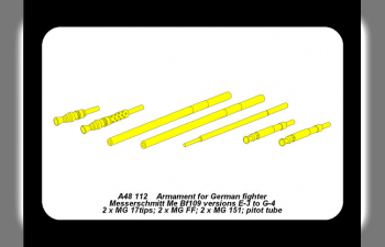 Armament for German fighter Me 109E-3 to G-4, very useful tru looking additional parts