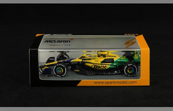 McLAREN F1 Mcl38 Team Mclaren №81 2nd Monaco Gp (2024) Oscar Piastri, Yellow Green Black