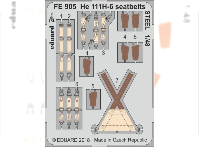 Фототравление для модели He 111H-6 seatbelts STEEL