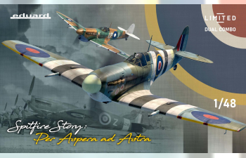 Сборная модель истребитель Spitfire Mk.Vb и Vc, SPITFIRE STORY: Per Aspera ad Astra комбо (2 в 1)