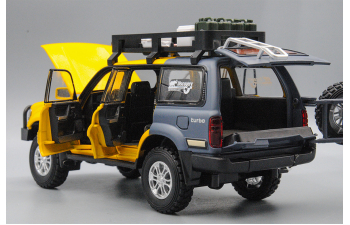 TOYOTA Land Cruiser 80 (Safari Edition), жёлтый, 21 см