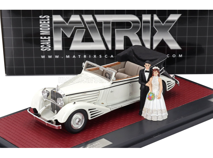 MAYBACH Zeppelin Ds8 Cabriolet Open (1934) - Matrimonio - Just Married - Wedding With 2 Figures, White
