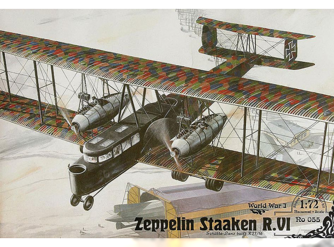 Сборная модель Немецкий бомбардировщик Zeppelin Staaken R.VI