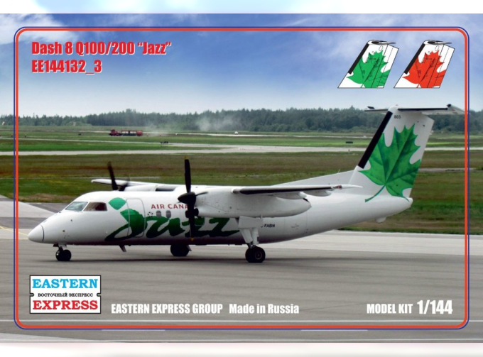 Сборная модель Пассажирский самолет Bombardier Dash 8 Q200 (JAZZ)