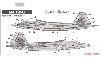 Сборная модель F-22 Raptor