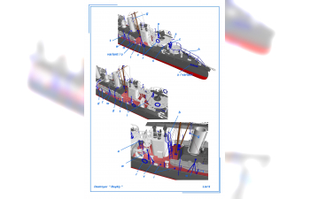 Сборная модель Миноносец "Бойкий", РИФ, русско-японская война, 1904 г.