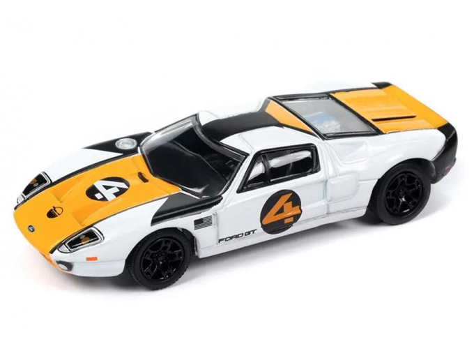 FORD GT №4 (2005), white/yellow/black