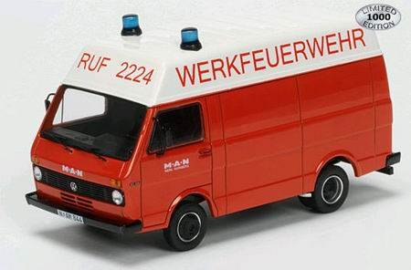 VOLKSWAGEN LT28 MAN WERKFEUERWEHR (пожарный фургон с высокой крышей) 1975