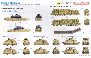 Сборная модель GERMAN ARMORED LOCOMOTIVE w/SCHWERER PANZERSPAHWAGEN