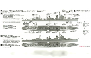 Сборная модель Японский эсминец HAYANAMI