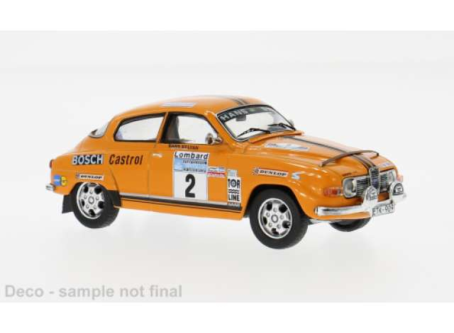 SAAB 96 V4 #2 S.Blomqvist/H.Sylvan RAC Rally (1974), orange