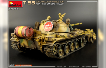 Сборная модель Танк Т-55А чехословацкого производства с КМТ-5М