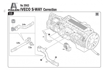 Сборная модель IVECO FIAT S-way S460 Magirus Tractor Truck 2-assi 2022