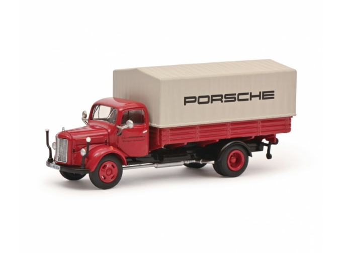 MERCEDES BENZ L3500 Truck Telonato Porsche (1950), Red Grey