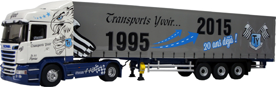 SCANIA STREAMLINE HIGHLINE полуприцеп с тентом "TRANSPORTS YVOIR 20 ANS" 2014