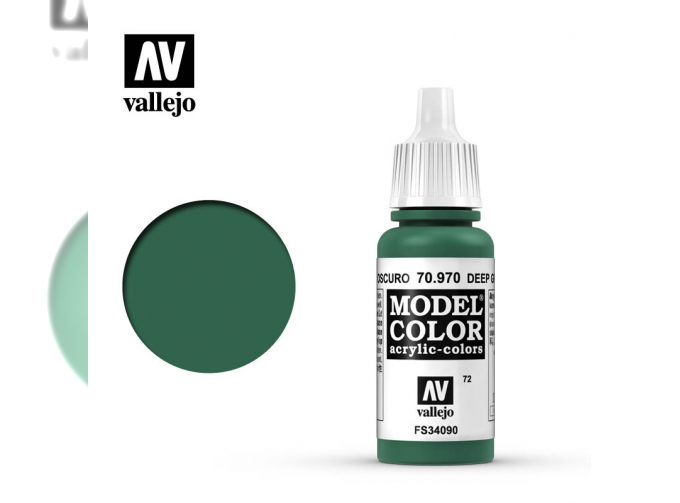 Краска акриловая `Model Color Зеленый темный/Deep green