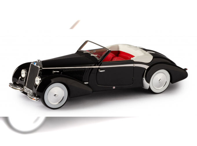 DELAGE D6-70 cabriolet top down (1939) , black