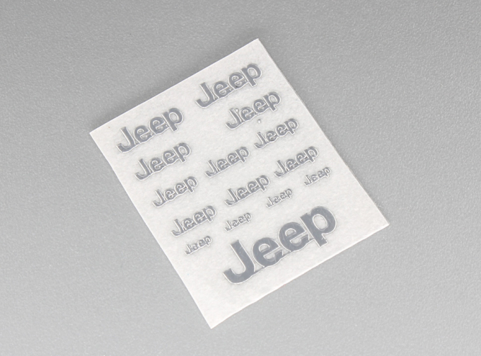 Наклейка объёмная металлизированная логотипы Jeep