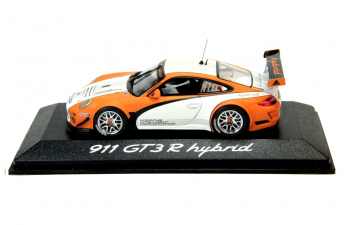 PORSCHE 911 GT3 R Hybrid (997) (2012), white matt orange