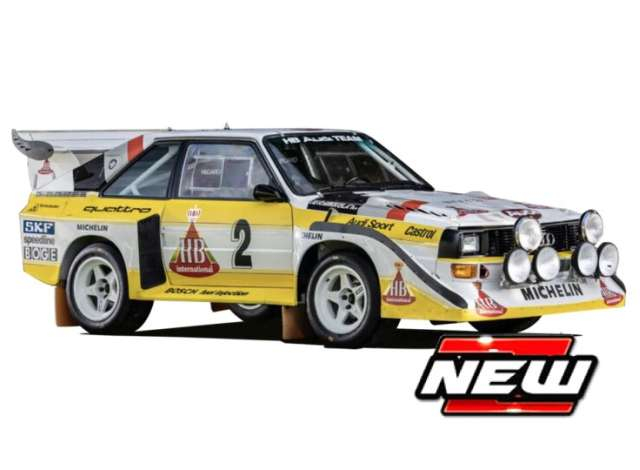 Audi Sport Quattro S1 E2 #2, white / yellow 1985