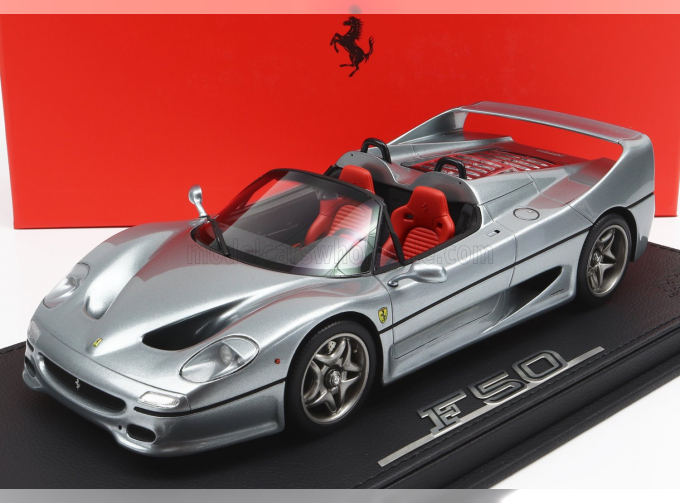 FERRARI F50 Spider (1995) - Con Vetrina - With Showcase, Grigio Titanio 740 - Grey Met