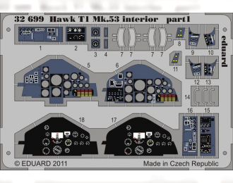 Фототравление Hawk T1 Mk.53 interior S.A.