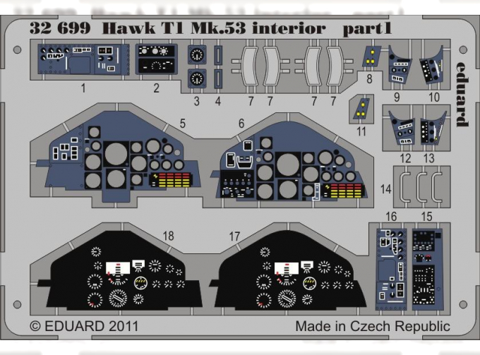 Фототравление Hawk T1 Mk.53 interior S.A.