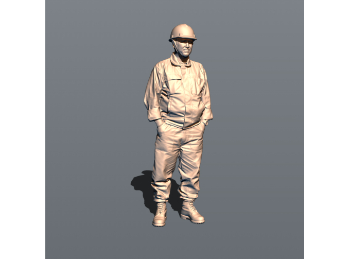 Фигура Рустам строитель (масштаб 1:24, окрашенная)