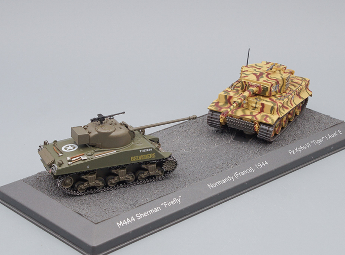 набор M4A4 "Sherman Firefly" и Pz.Kpfw. VI "Tiger" I Ausf. E Нормандия Франция 1944