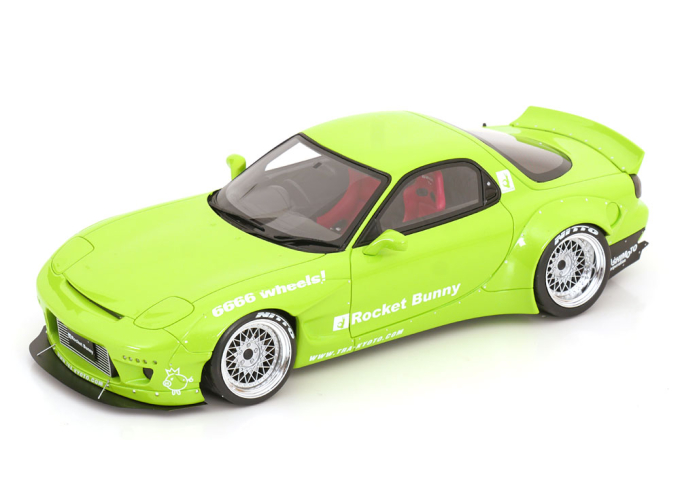 MAZDA RX7 FD3S Rocket Bunny (2015), light green-metallic