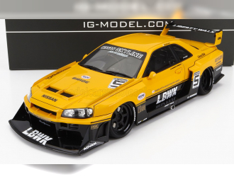 NISSAN Skyline Lb-er34 N 5 Super Silhouette Lbwk 1996, Yellow Black