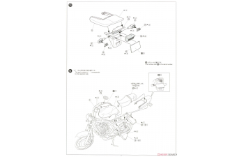 Сборная модель HONDA CB400 Super Four 92 with Custom Parts