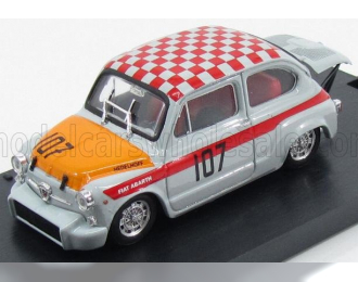 FIAT 600 ABARTH 1000 CORSA N 107 WINNER 500km NURBURGRING (1967) EDELHOF, GREY ORANGE