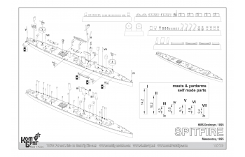 Сборная модель Эсминец HMS Spitfire (Swordfish-class) Destroyer, 1895