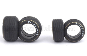 ACCESSORIES F1  Set 4x Pneumatici Da Pioggia Firestone - Rain Tires, Black