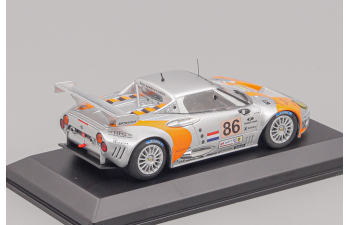 SPYKER C8 Spider Gt2r 3.8l V8 Team Spyker Squadron B.v. №86 24h Le Mans (2006) Jeroen Bleekemolen - Mike Hezemans - Jonny Kane, silver / orange