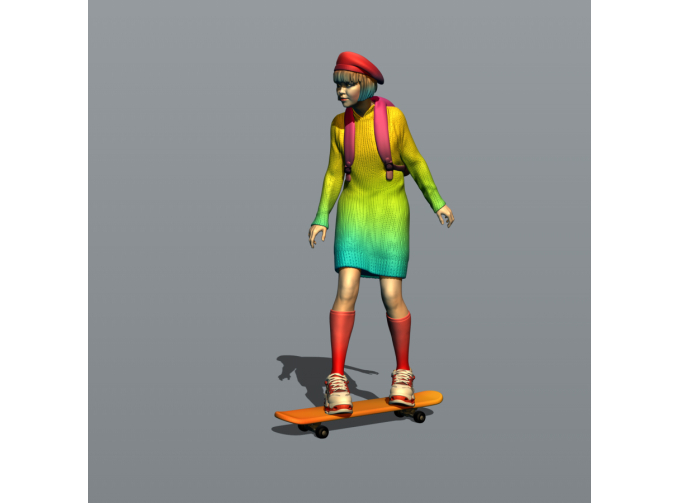 Фигурка Скейтерша 5, окрашенная