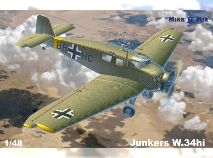 Сборная модель Самолёт Junkers W.34hi