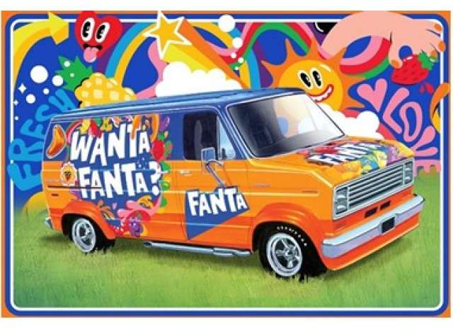 Сборная модель Ford Custom Van *Fanta*, plastic modelkit 1977