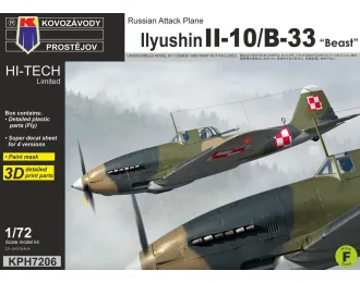 Сборная модель Ilyushin Il-10/B-33 "Beast" Russian Attack Plane