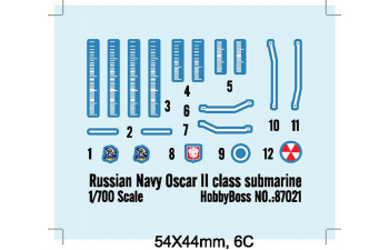 Сборная модель Подводная лодка Russian Navy Oscar II Class submarine