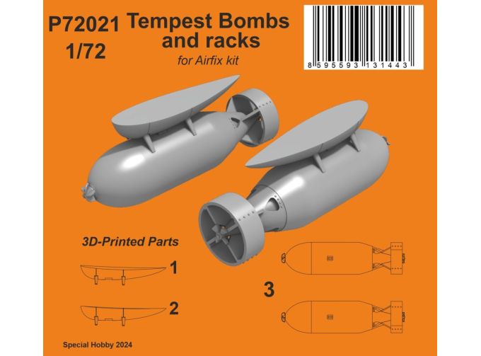 Tempest Bombs (100Lb) And Racks (For Airfix Kit)