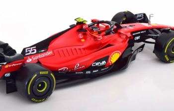 FERRARI F1 Sf-23 Team Scuderia Ferrari №55 Season (2023) Carlos Sainz - Exclusive Carmodel, Red Black