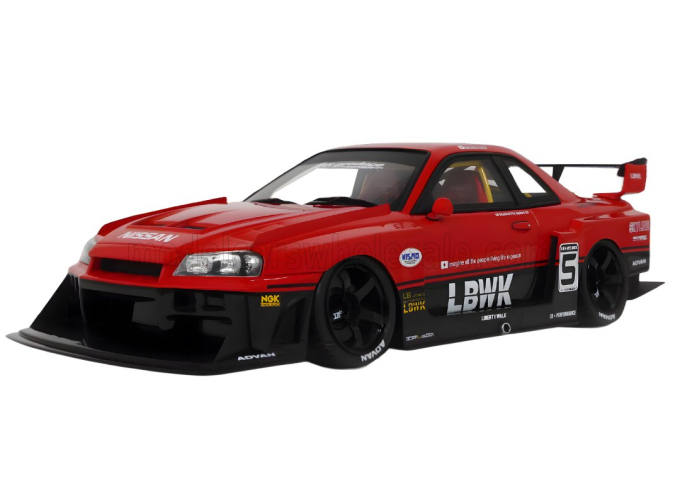 NISSAN Skyline R34 GT-R LB Super Silhouette *Resin* (2020), red / black