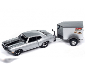 CHEVROLET Chevelle SS (1970) с прицепом, серый