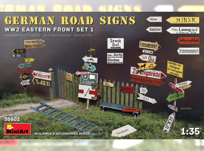 Сборная модель GERMAN ROAD SIGNS WW2 (EASTERN FRONT SET 1)