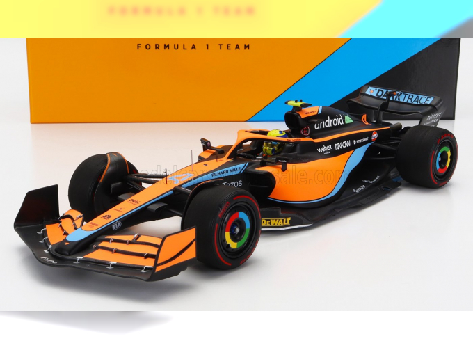 McLAREN F1 Mcl36 Mercedes Team Mclaren N4 Bahrain Gp (2022) Lando Norris, Orange Light Blue