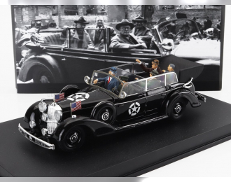 MERCEDES BENZ 770k Open - After Won War Hitler's Car With American Senators - Dachau Germany 25 May 1945 - L'auto Di Hitler Requisita Ed Utilizzata Dai Senatori Americani A Guerra Appena Vinta - Dachau Germania 25 Maggio 1945, Black