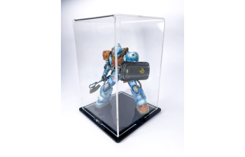 Бокс акриловый для фигур, 80х80х140, основание черный глянец