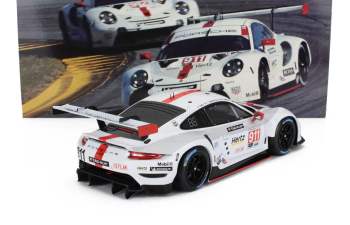 PORSCHE 911 991-2 Rsr Team Porsche Gt №911 2nd Gtlm Class 24h Daytona (2020) Earl Bamber - Mathieu Jaminet - Laurens Vanthoor, White Red